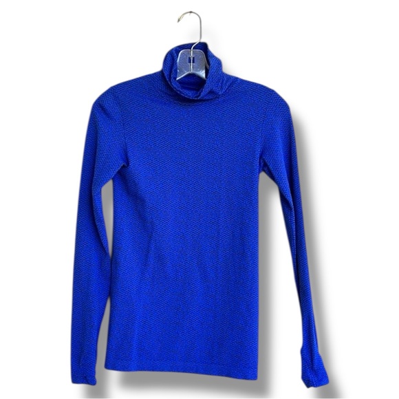 Athleta Flurry Peak Turtleneck Tanzanite Blue/Black Size XS - Picture 2 of 11
